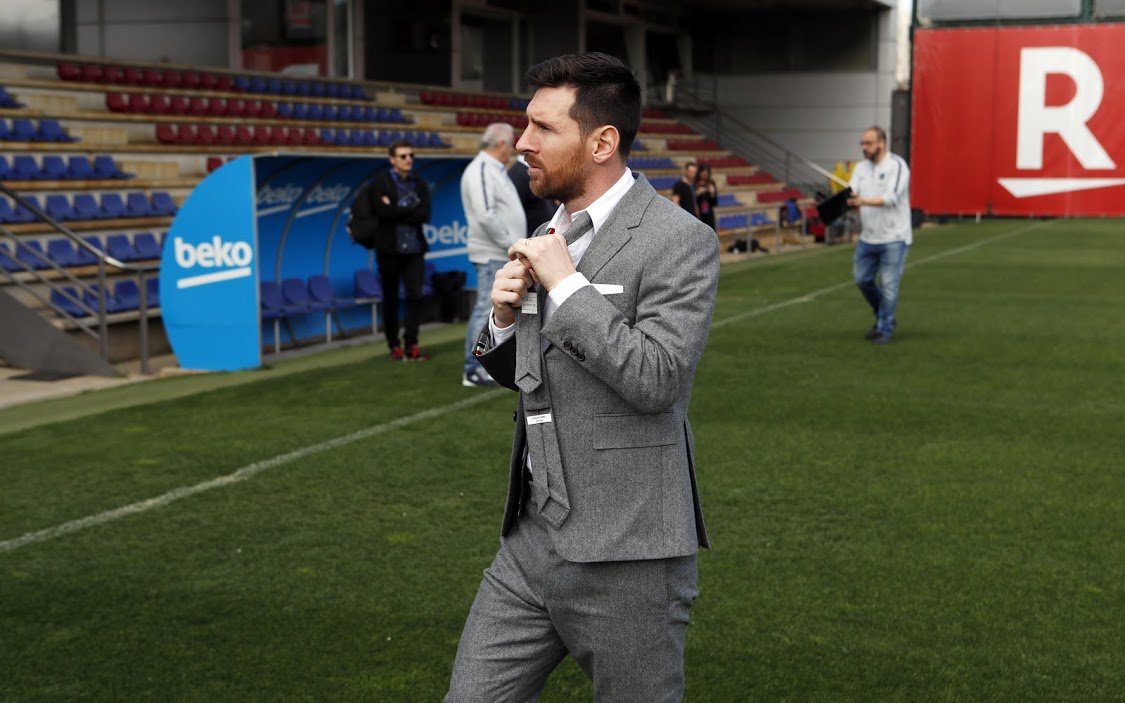 Leo Messi in a suit